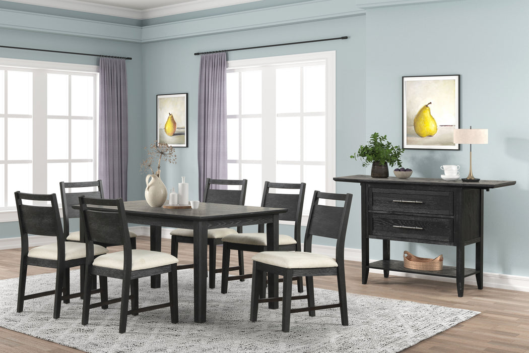 Sable Crest - 5 Piece Set (Rectangle Dining Table & 4 Chairs) - Black
