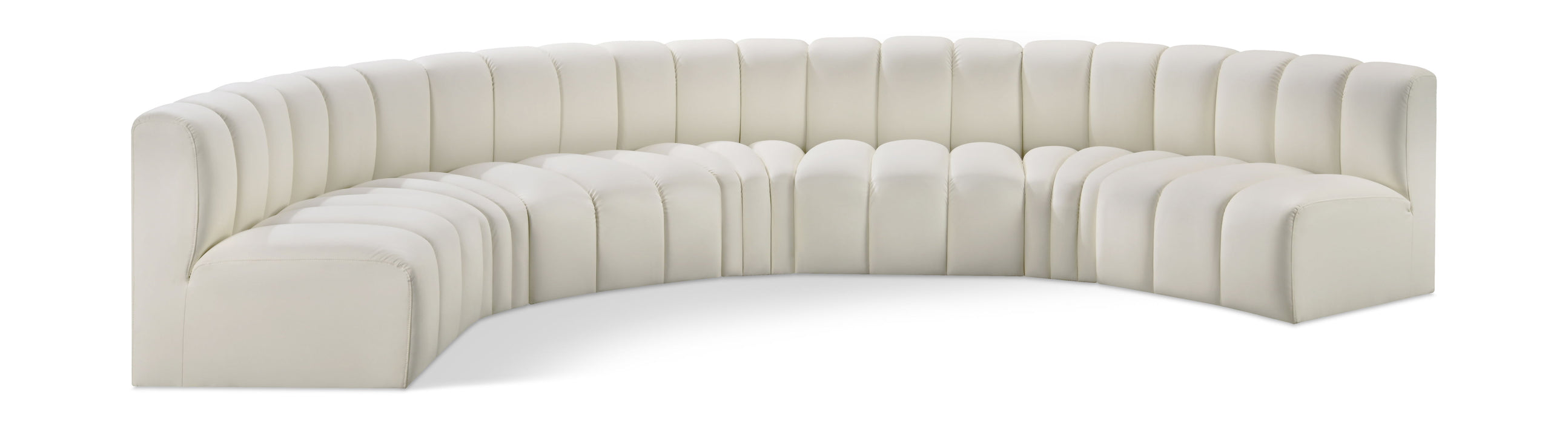 Arc - Faux Leather 7 Piece U-Shaped Modular Sofa