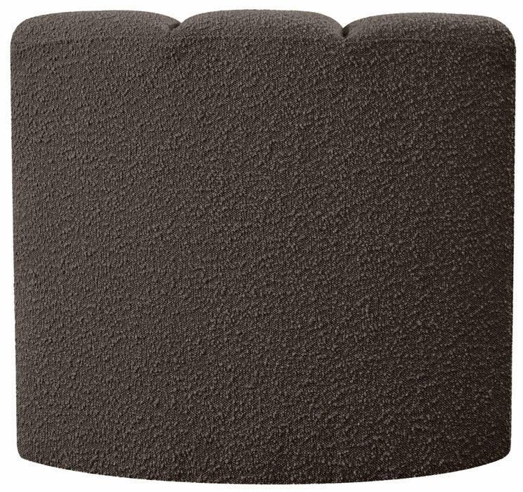 Arc - Boucle Fabric Curved Corner Chair