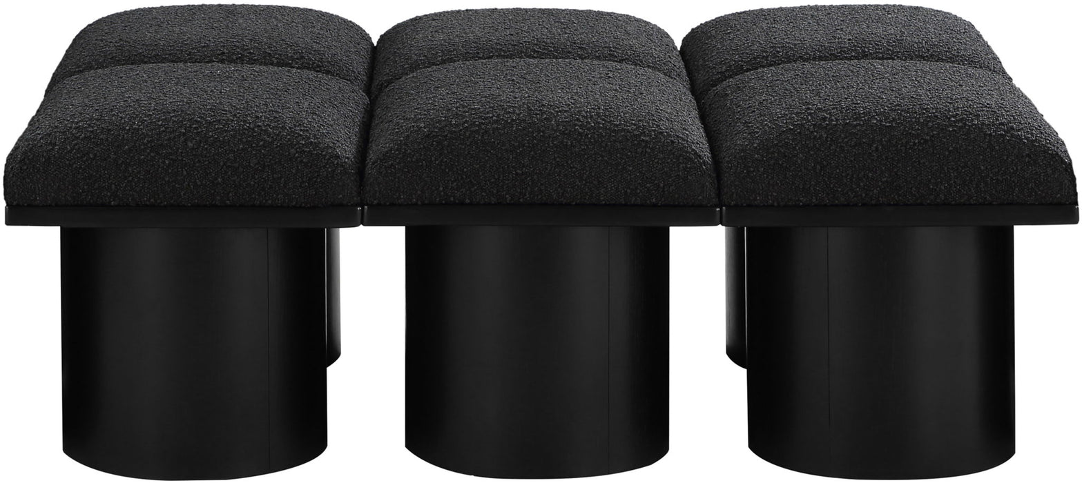 Pavilion - 6 Piece Modular Bench With Black Base