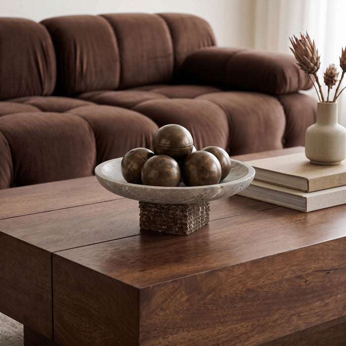 Colannade - Genuine Travertine Bowl