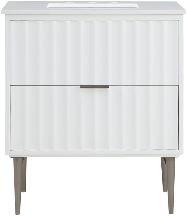 Modernist - Bathroom Vanity With Chrome Legs
