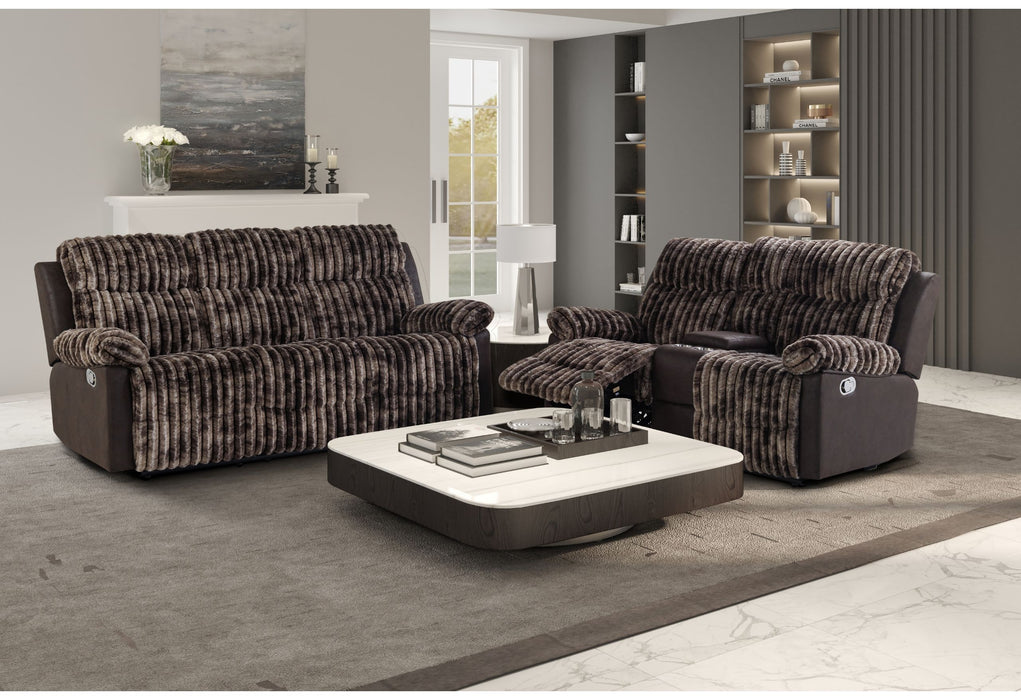 U6028 - Reclining Sofa/Console Reclining Loveseat - Gray