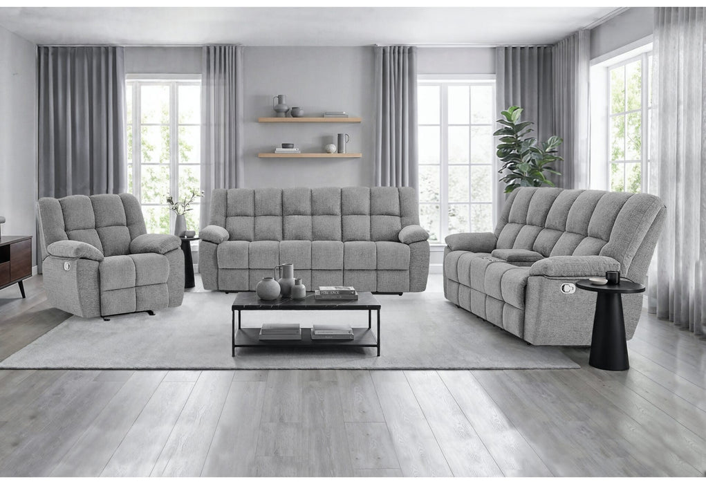 U6000 Reclining Sofa/Console Reclining Loveseat - Smoke