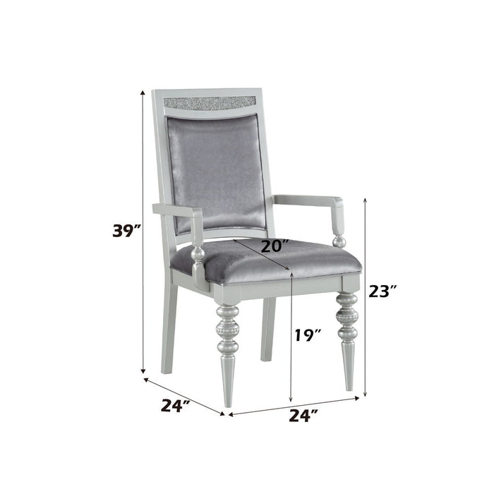 Maverick - Arm Chair Set of 2) - Fabric & Platinum