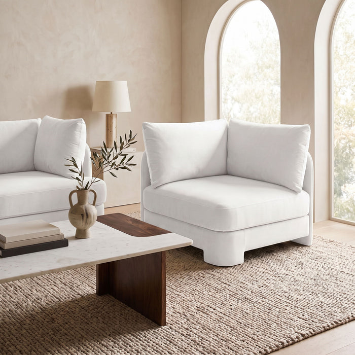 Hammond - Velvet Performance Fabric Upholstered Corner Chair