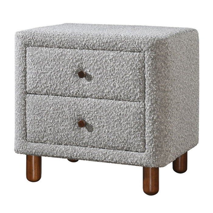 Cleo - Nightstand - Gray Boucle