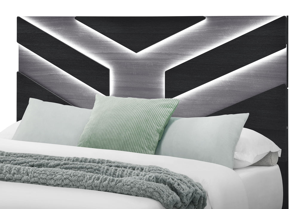 Optimus - Full Bed With LED - Black