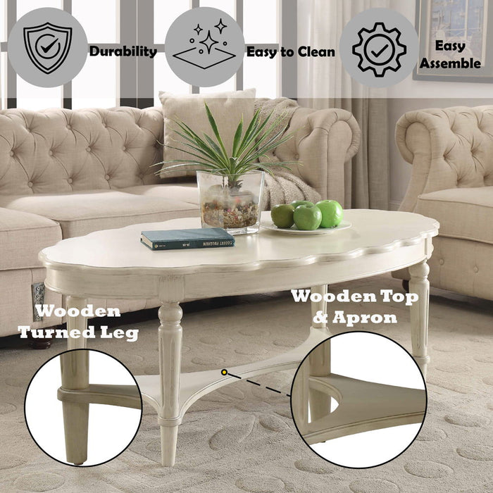 Fordon - Coffee Table - French Antique White