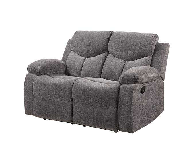 Kalen - Motion Loveseat - Gray Chenille