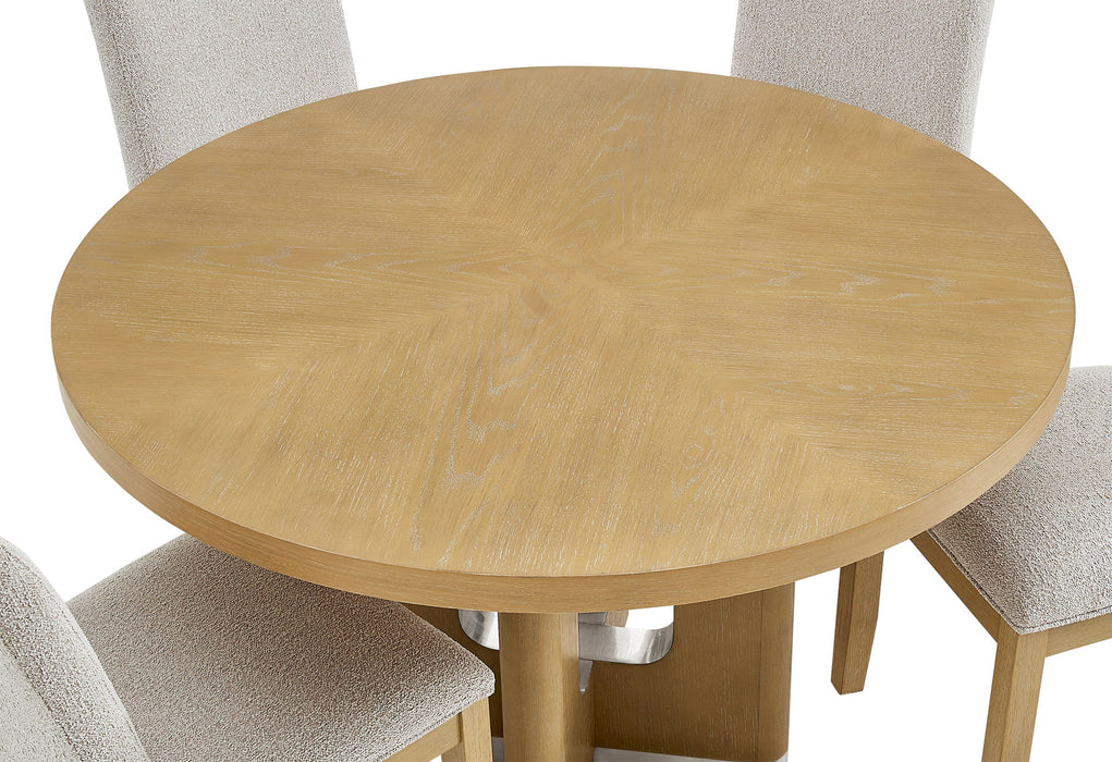 D3124 - 5 Piece Dining Room Set (D3124 Dining Table And 4 D1248 Dining Chairs) - Natural
