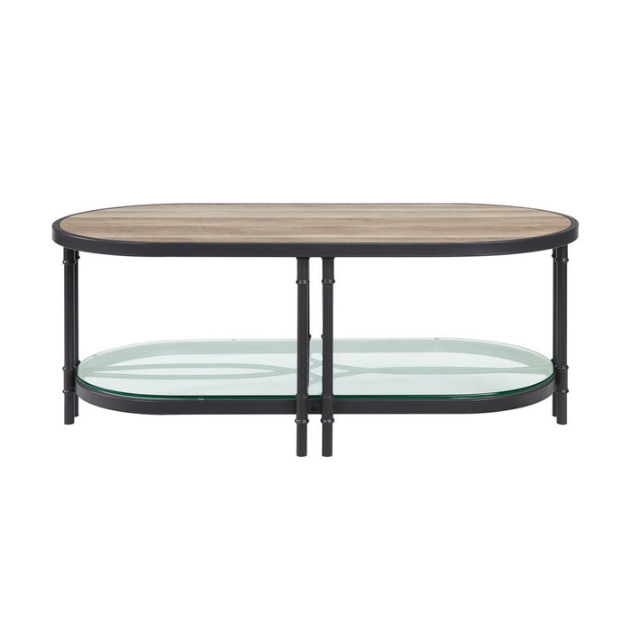 Brantley - Coffee Table - Oak & Sandy Black