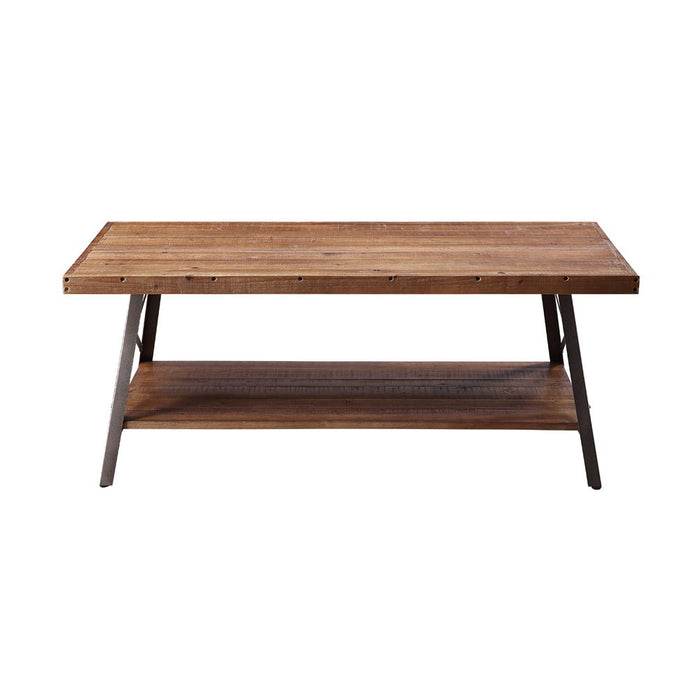 Ikram - Coffee Table - Weathered Oak & Sandy Black