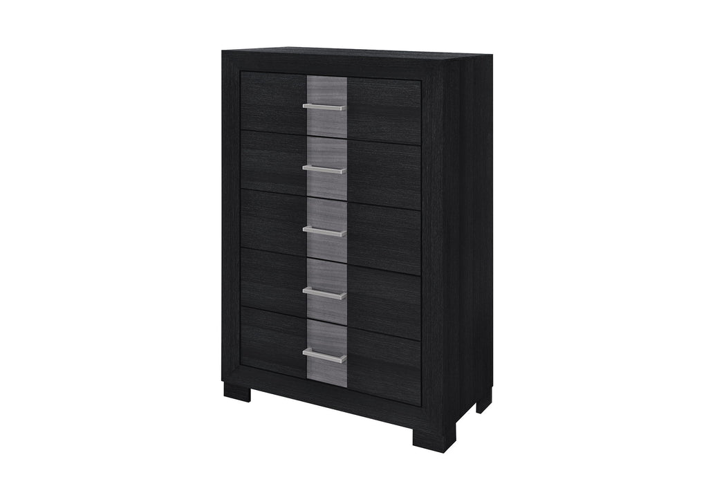 Optimus - 5 Piece Queen Bedroom Set - Black