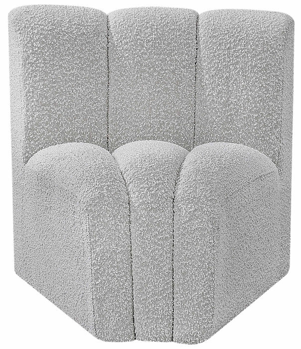 Arc - Boucle Fabric Curved Corner Chair