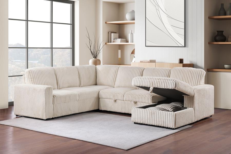 Devonshire - Sleeper Sectional Sofa Storage Chaise