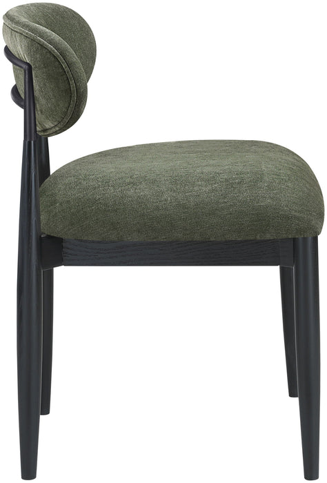 Riccio - Fabric Dining Side Chair (Set of 2) - Black Frame