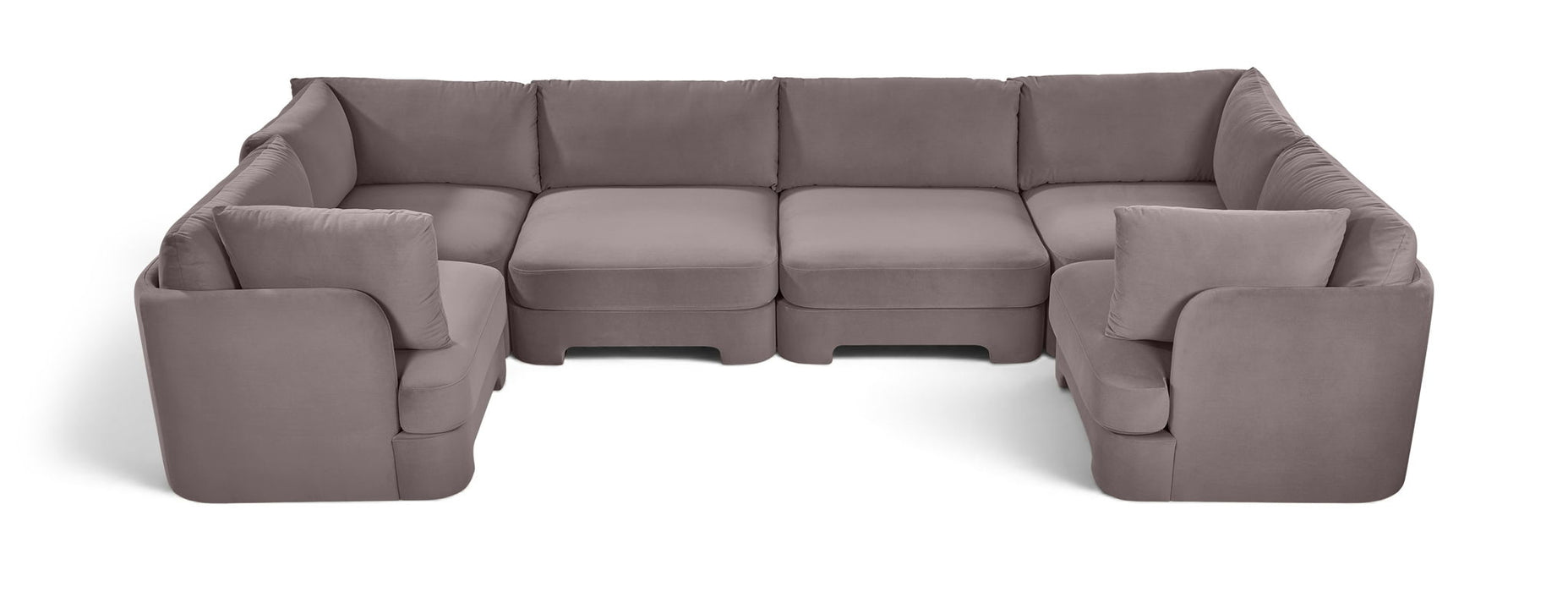 Hammond - Velvet Performance Fabric Upholstered 6 Piece U-Shaped Sectional