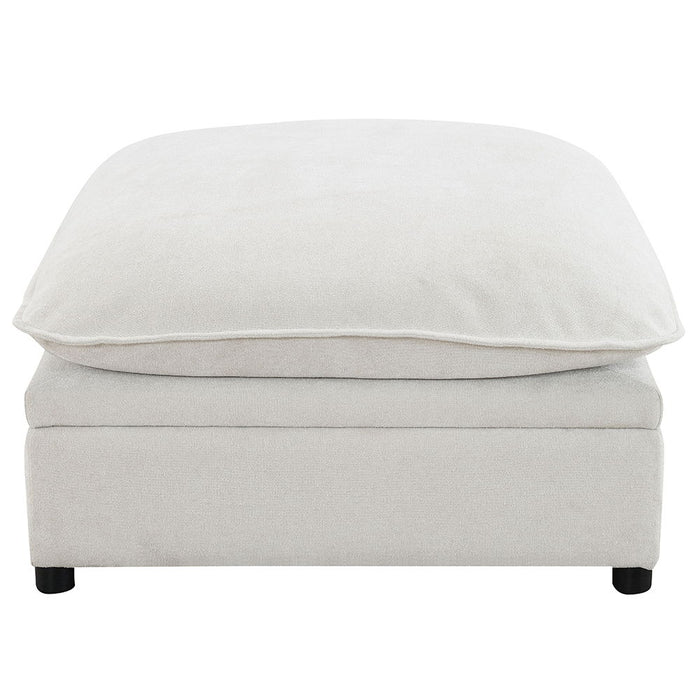 Marisa - Modular Ottoman With Storage - Beige Boucle