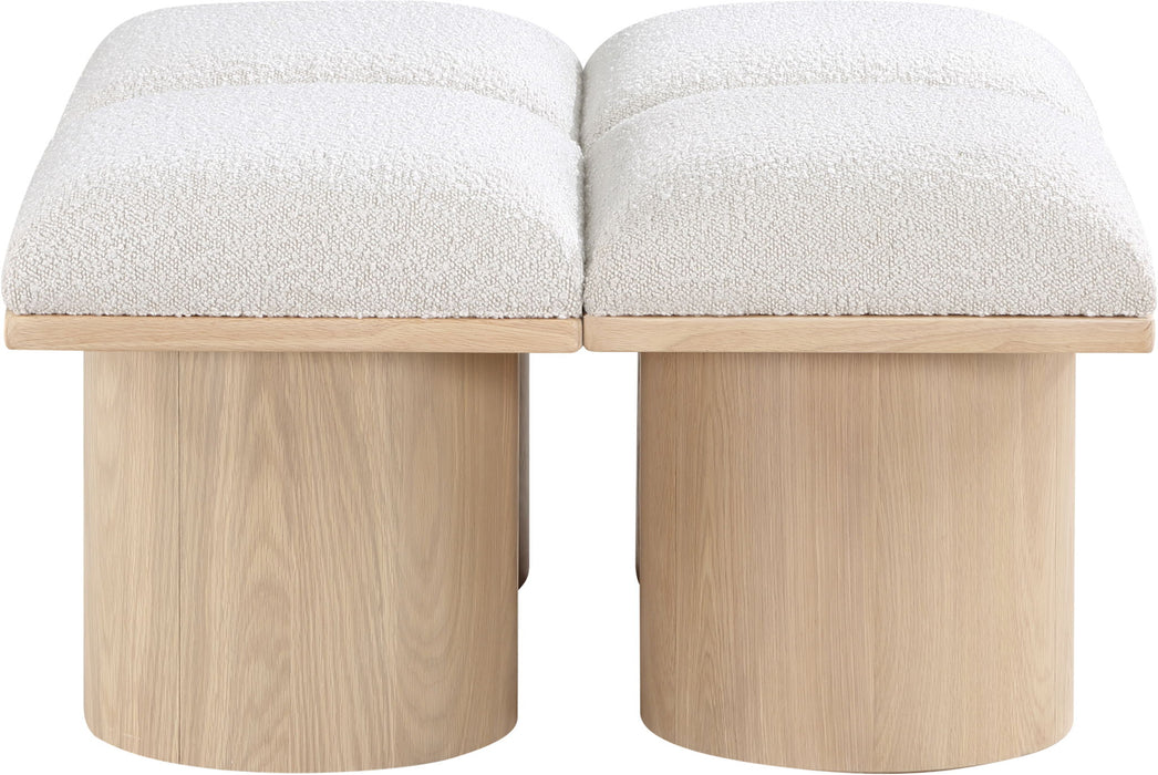 Pavilion - 4 Piece Modular Bench With Natural Base