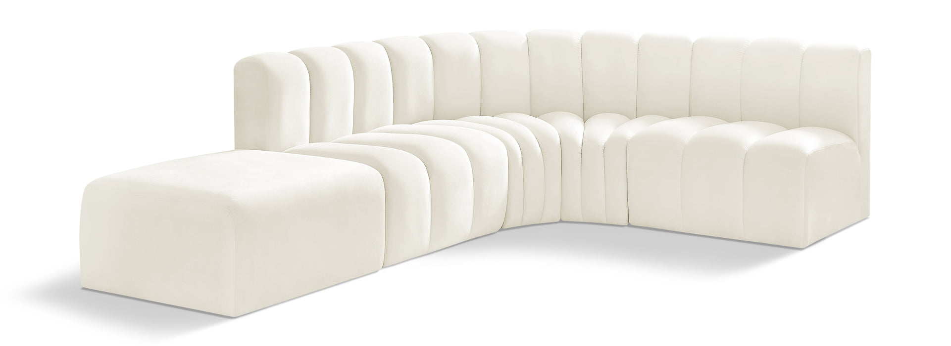 Arc - Velvet 5 Piece Corner Modular Sofa