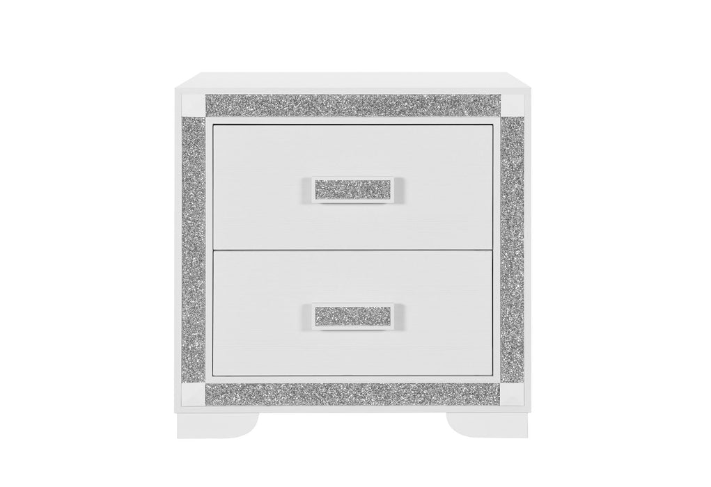 Soleil - Nightstand With Cooler And Speaker - White