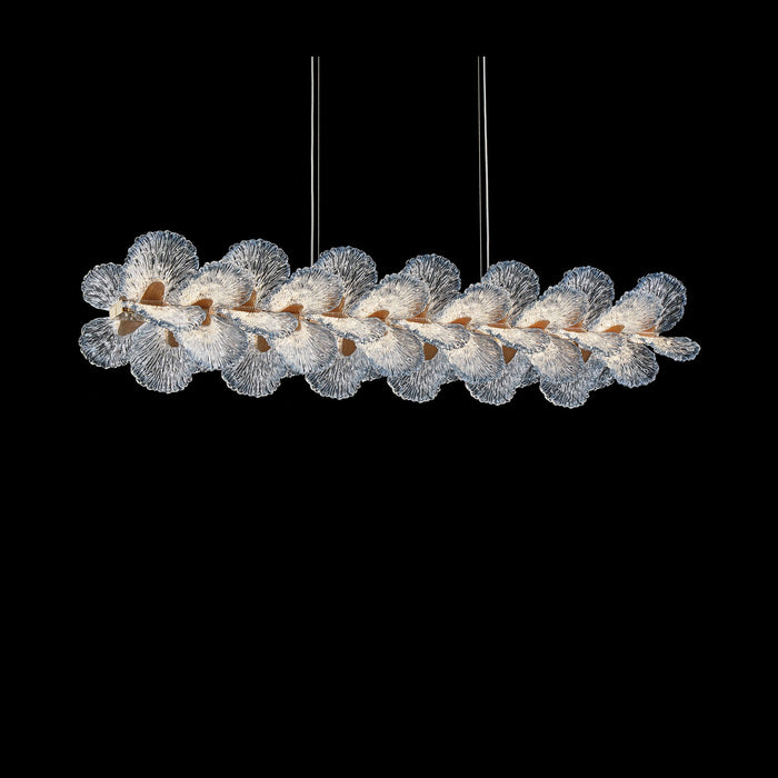 Michael Amini Lighting - Brisa 50" Rectangular LED Chandelier - Ocean Blue / Bronze