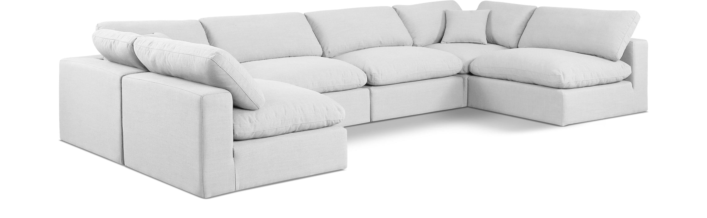Comfy - 6 Piece Linen Modular Armless Sectional