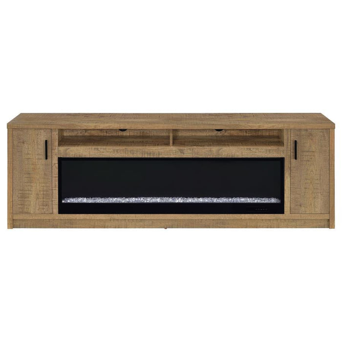 Eddy - 79" 2-Door TV Stand Fireplace Media Console - Mango