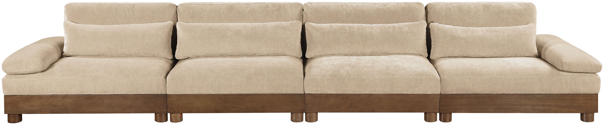 Turin - 4 Piece Fabric Upholstered Modular Sofa