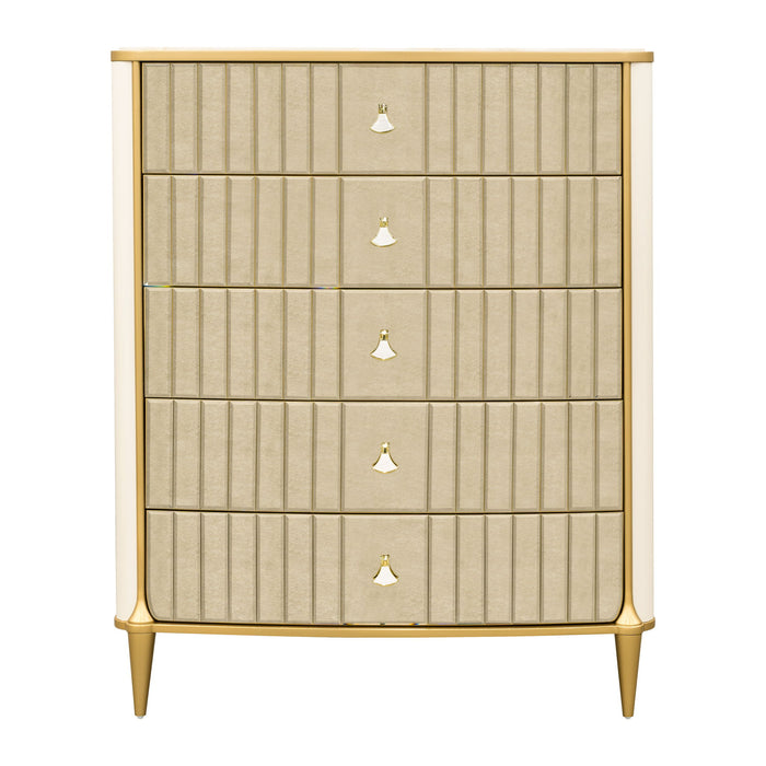 Scotts Square - 5-Drawer Chest - Light Champagne