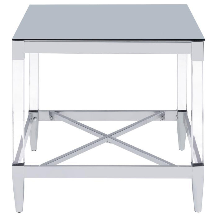 Lindley - Square Tempered Mirror Acrylic Table