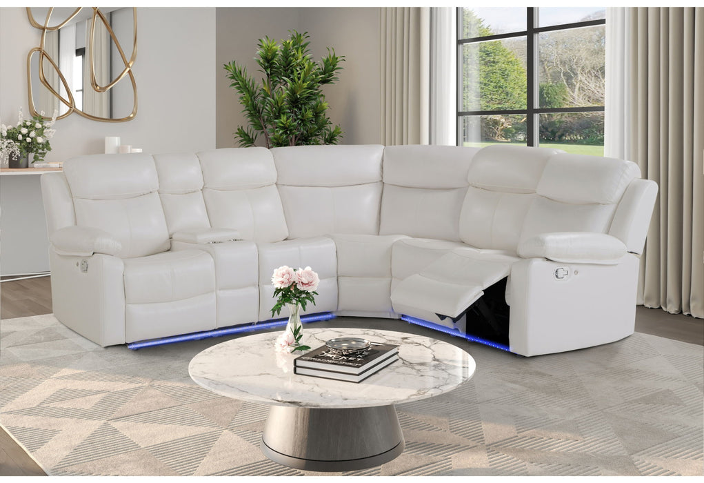 U6026 - Left Arm Facing Sectional - White