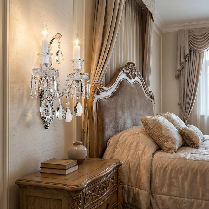 Michael Amini Lighting - Chambord Crystal Wall Sconce - Clear