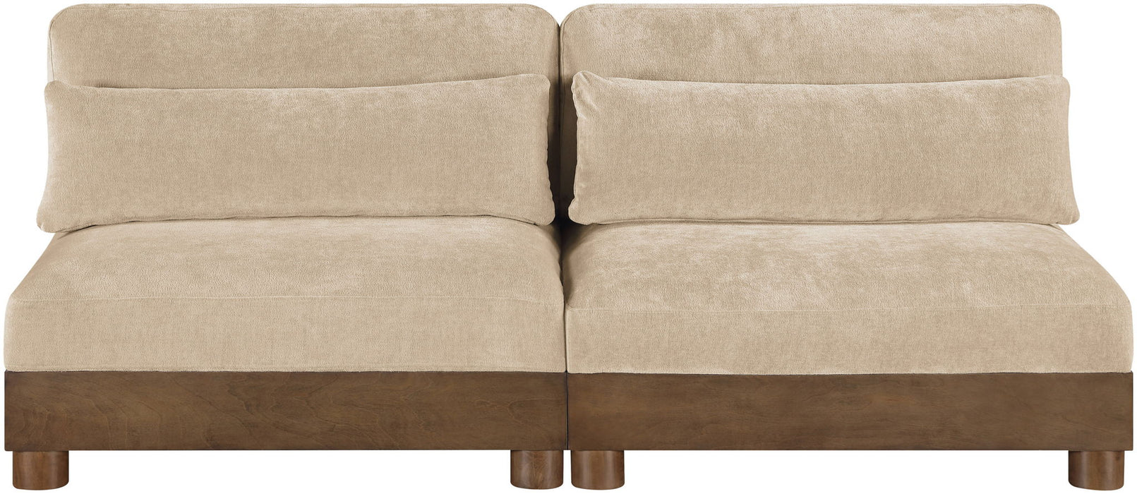 Turin - Fabric Upholstered Modular Armless Loveseat