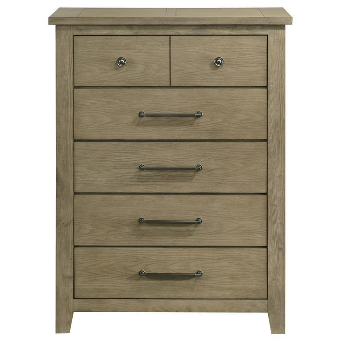 Hazlewood - 5-Drawer Bedroom Chest Of Drawers - Vineyard Oak