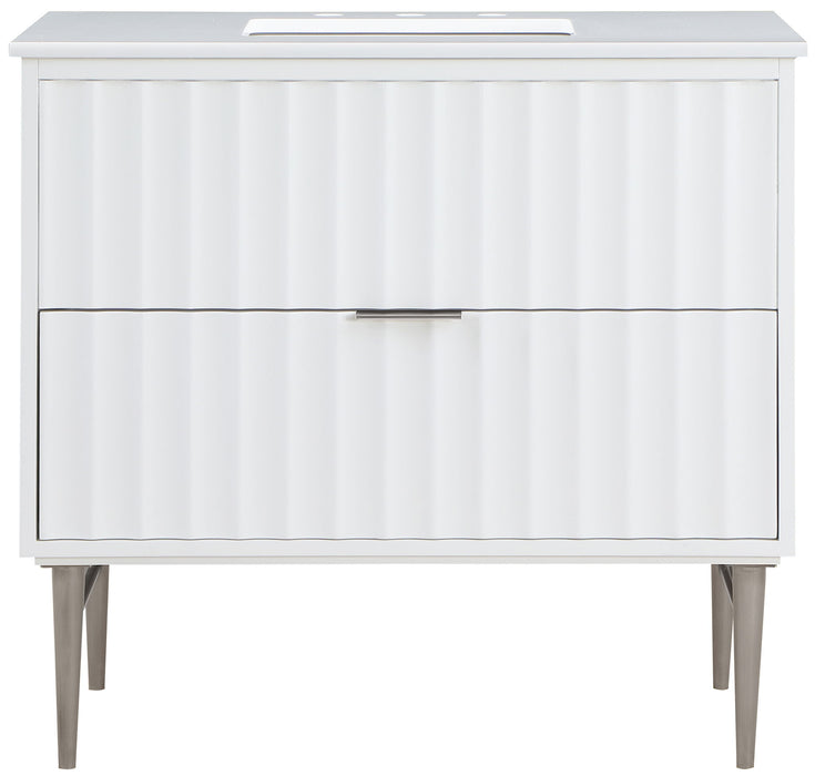 Modernist - Bathroom Vanity With Chrome Legs