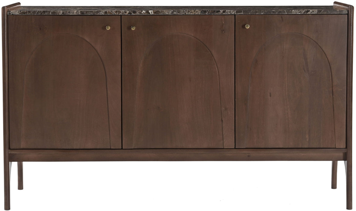Veya - 57" Genuine Marble And Mango Wood Sideboard / Buffet