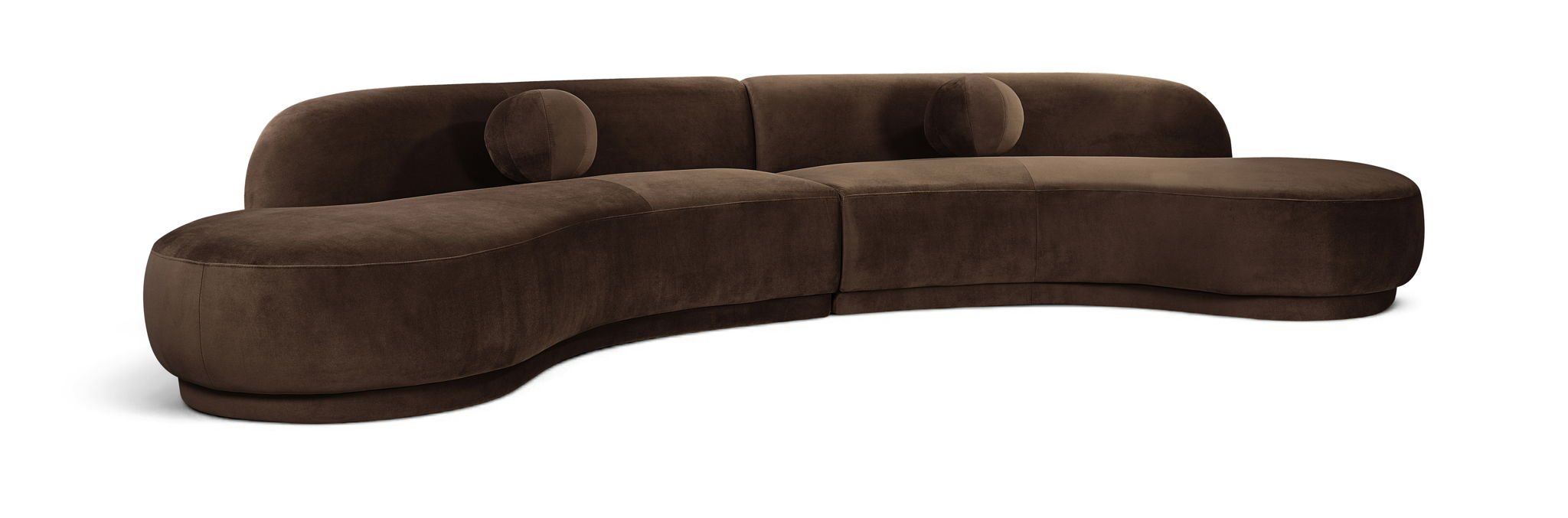 Avra - 146" Velvet Performance Fabric Upholstered Sectional