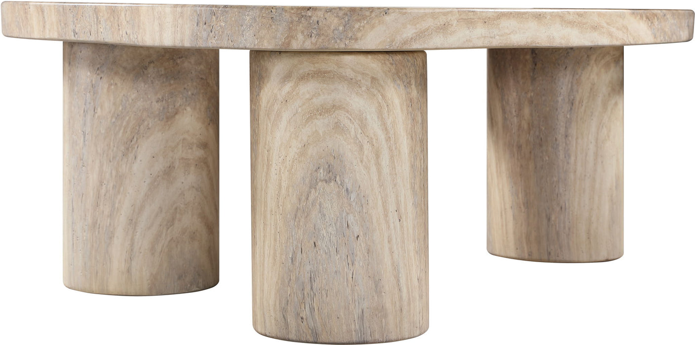 Teramo - Traverine Concrete Indoor/Outdoor Coffee Table