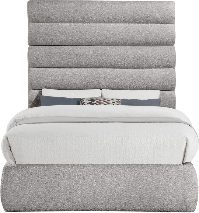 Adam - Boucle Fabric Bed With 70.5" Headboard