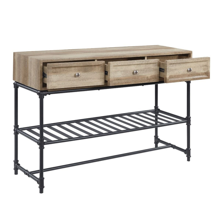 Brantley II - Sofa Table - Oak & Sandy Black