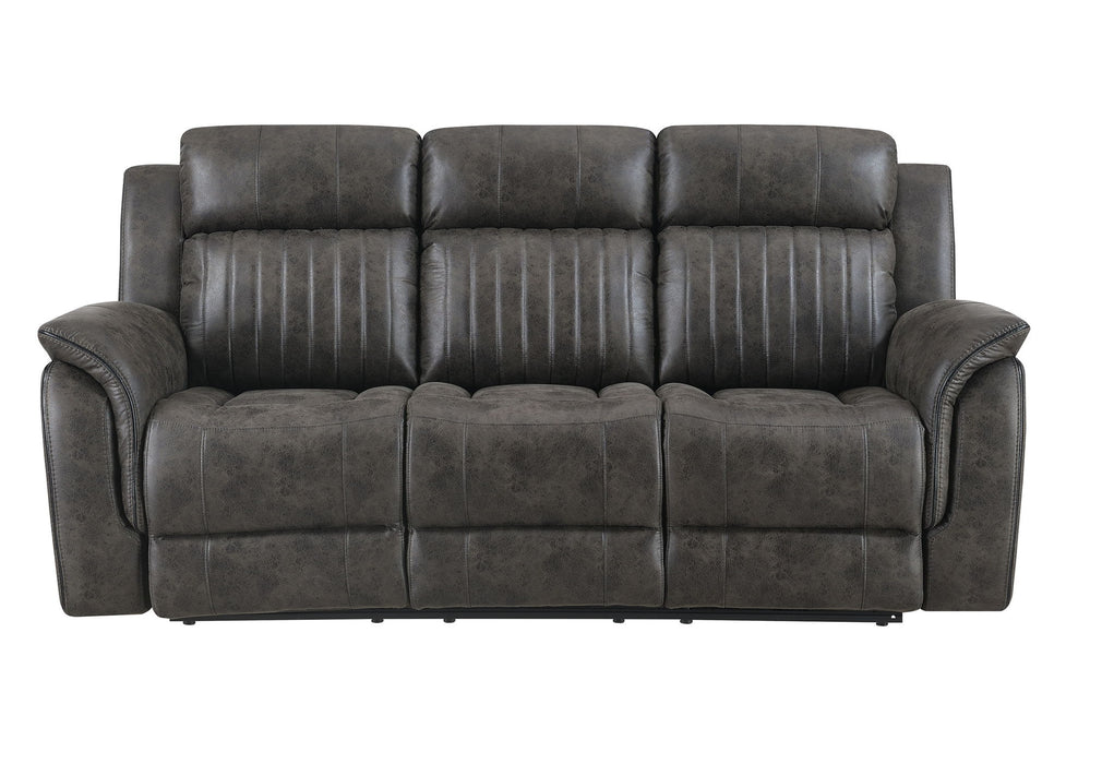 U8517 - 3 Piece Living Room Set (Reclining Sofa / Reclining Loveseat / Glider Recliner) - Charcoal
