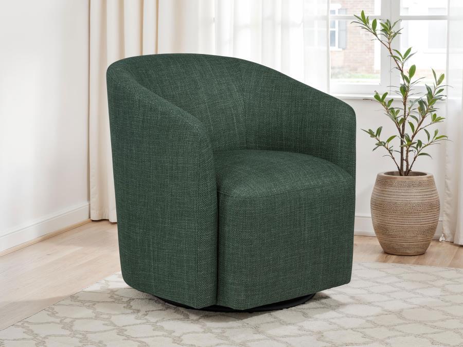 Mossbrook - Fabric Upholstered Swivel Accent Chair