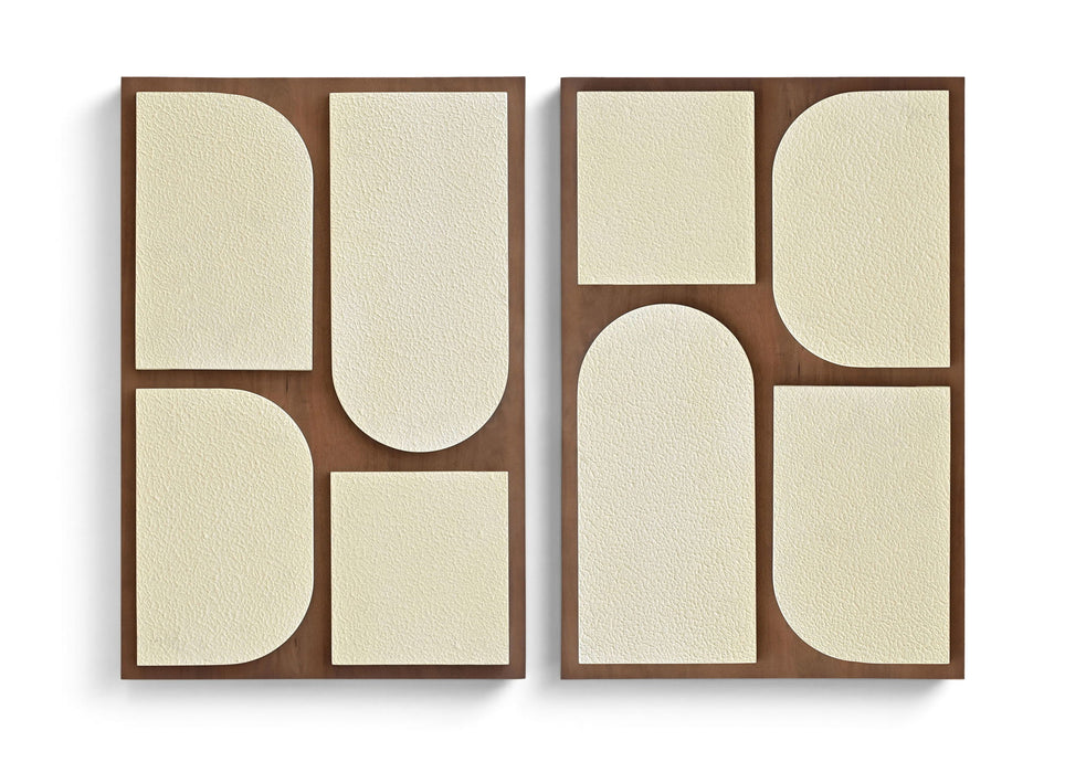 Icon - Mango Wood 2 Piece Wall Art