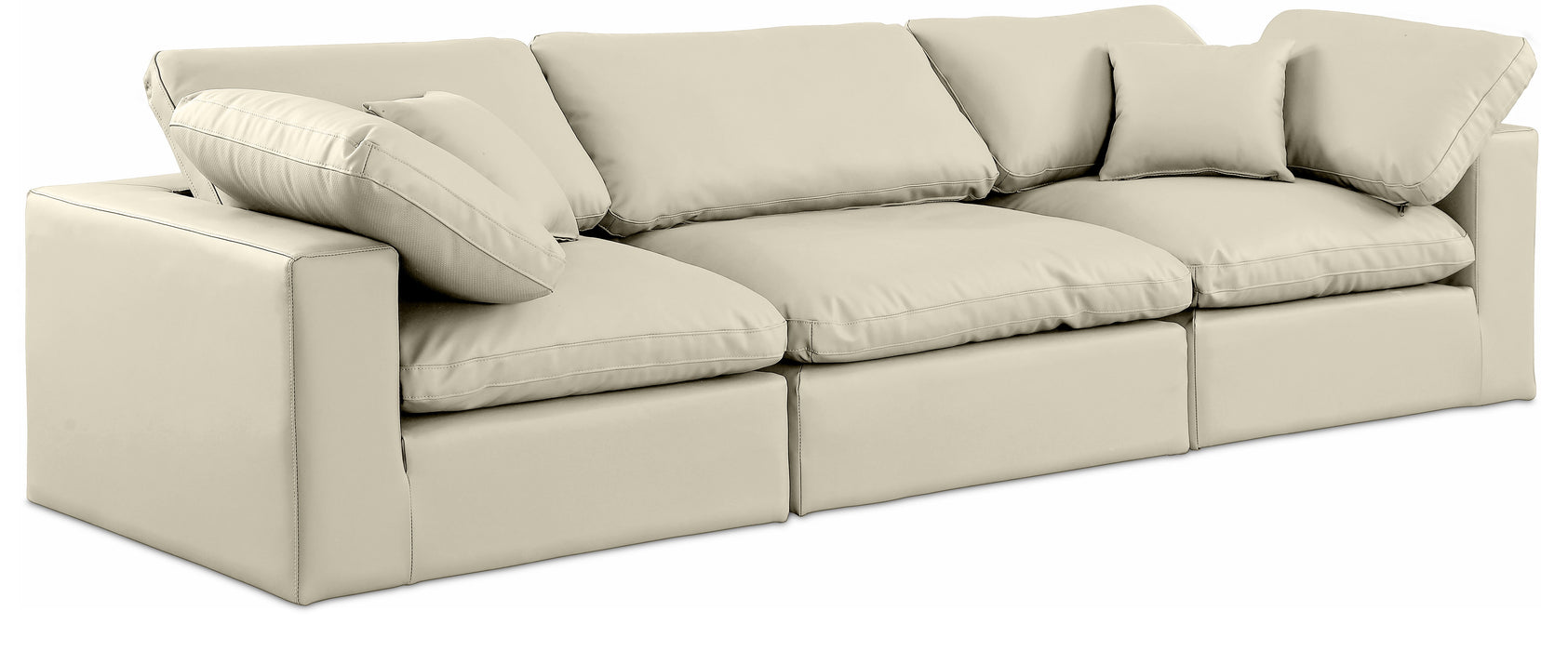 Comfy - Faux Leather Modular Sofa 3 Seats