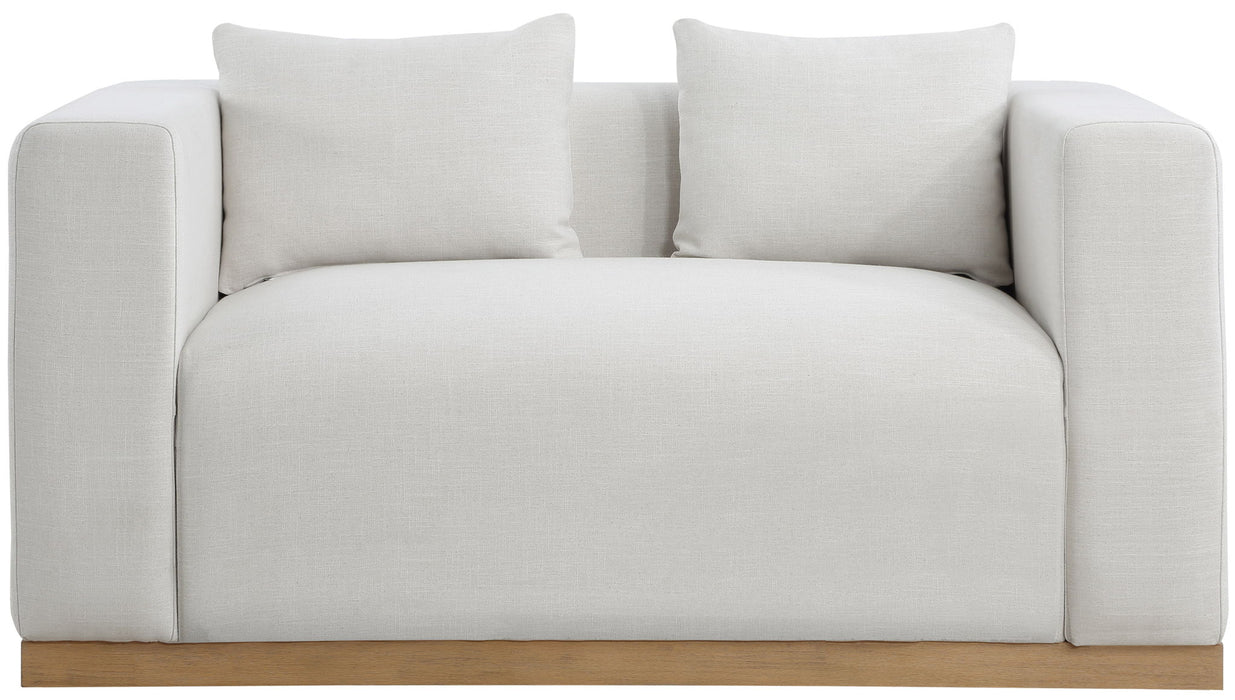 Alfie - Linen Textured Fabic Loveseat