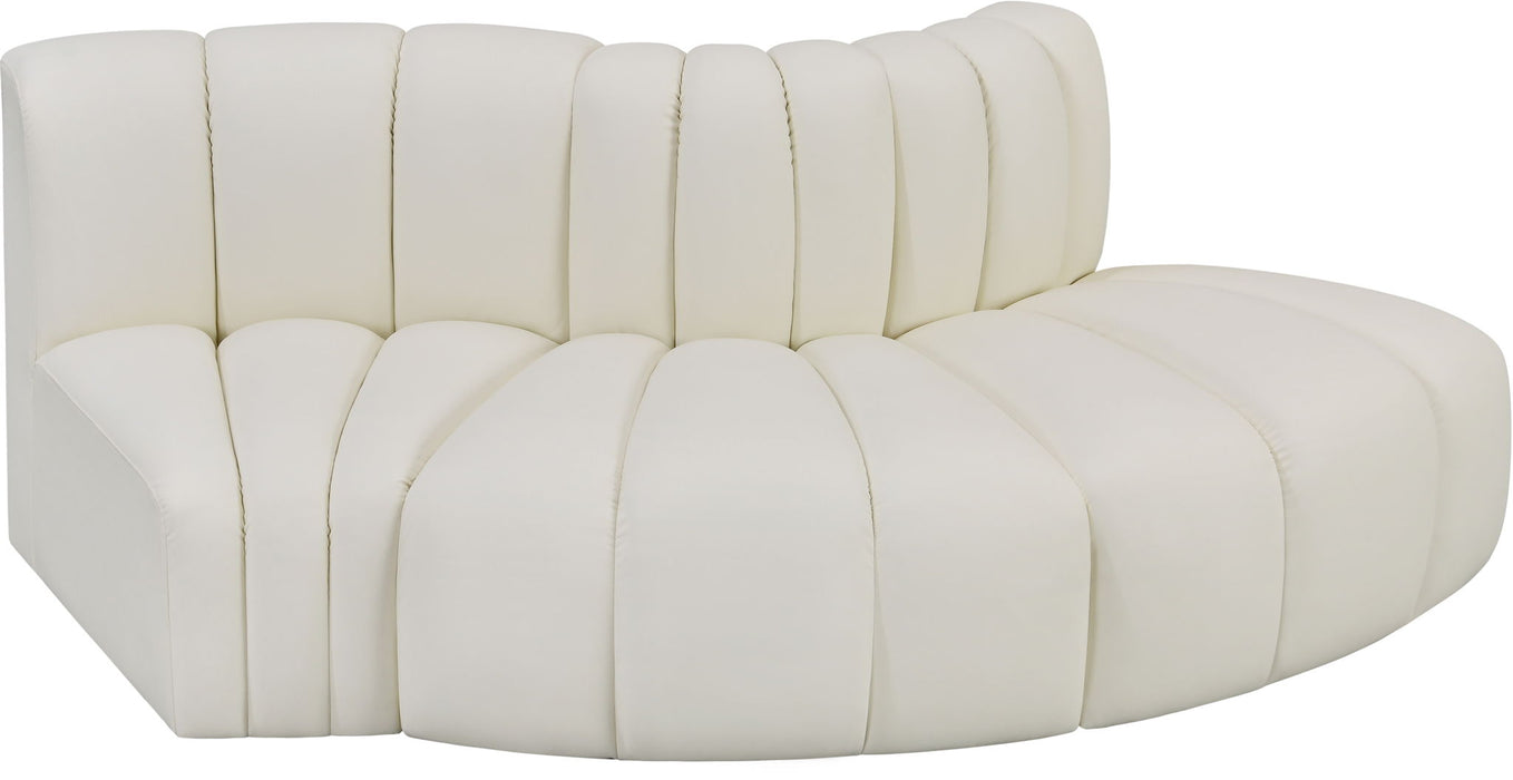 Arc - Faux Leather 3 Piece Modular Sofa