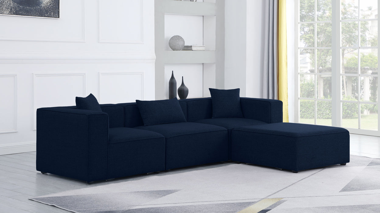 Cube - Linen 4 Piece Modular Sectional With Chaise