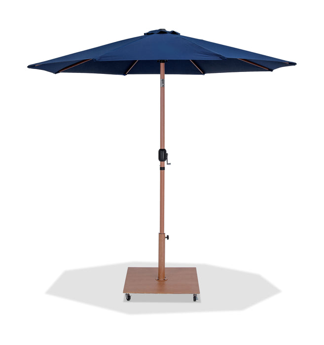 Fiji - Aluminum Patio Umbrella With Square Teak Base